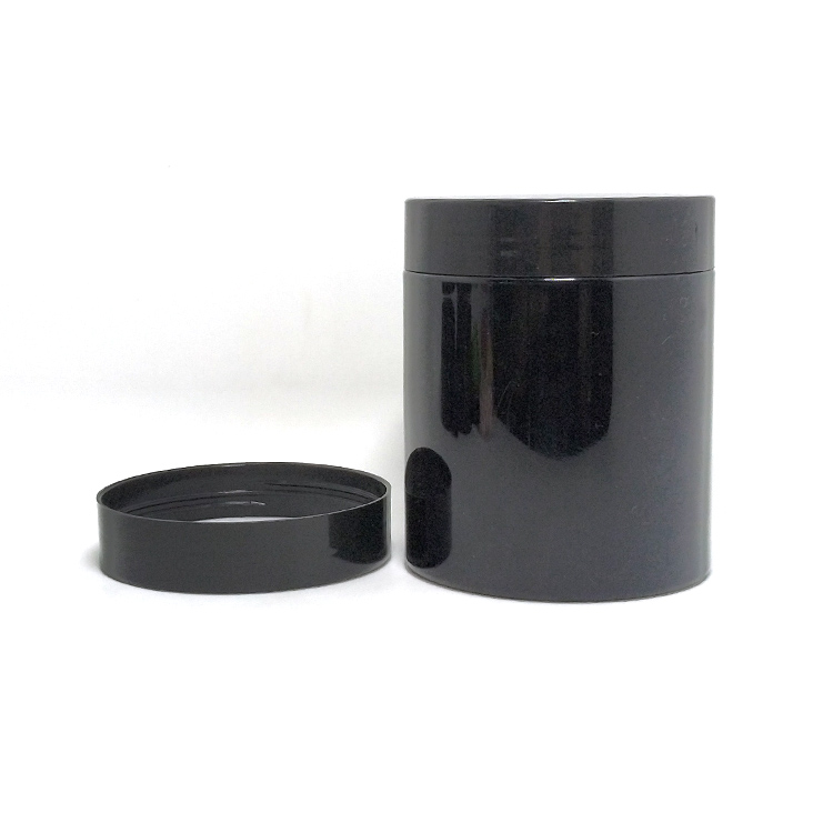 Eco-friendly 100ml 250ml 300ml black empty jar body butter containers for cosmetics