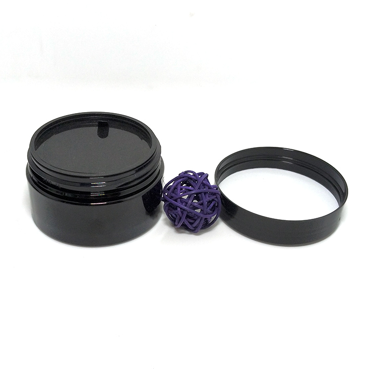Eco-friendly 100ml 250ml 300ml black empty jar body butter containers for cosmetics