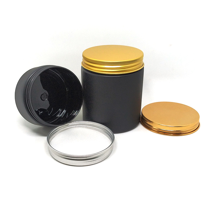Eco-friendly 100ml 250ml 300ml matte black plastic cosmetics containers for body butter