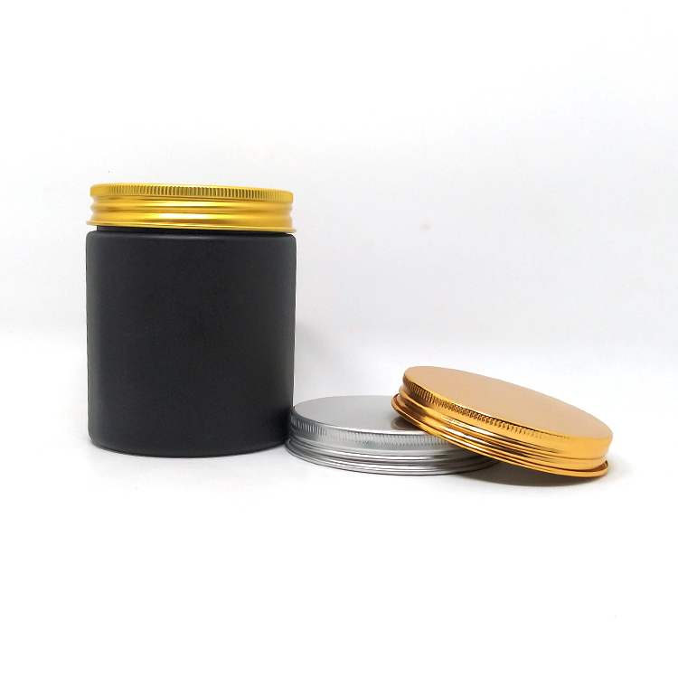 Eco-friendly 100ml 250ml 300ml matte black plastic cosmetics containers for body butter