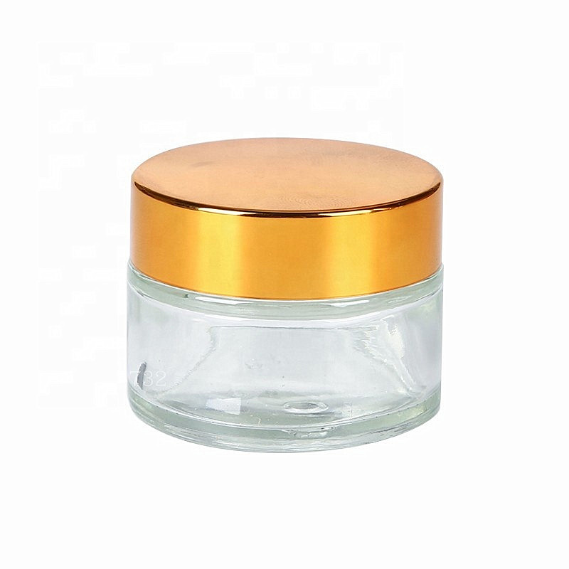 Eco friendly 10g skin cream jar bottle for personal care with gold lid