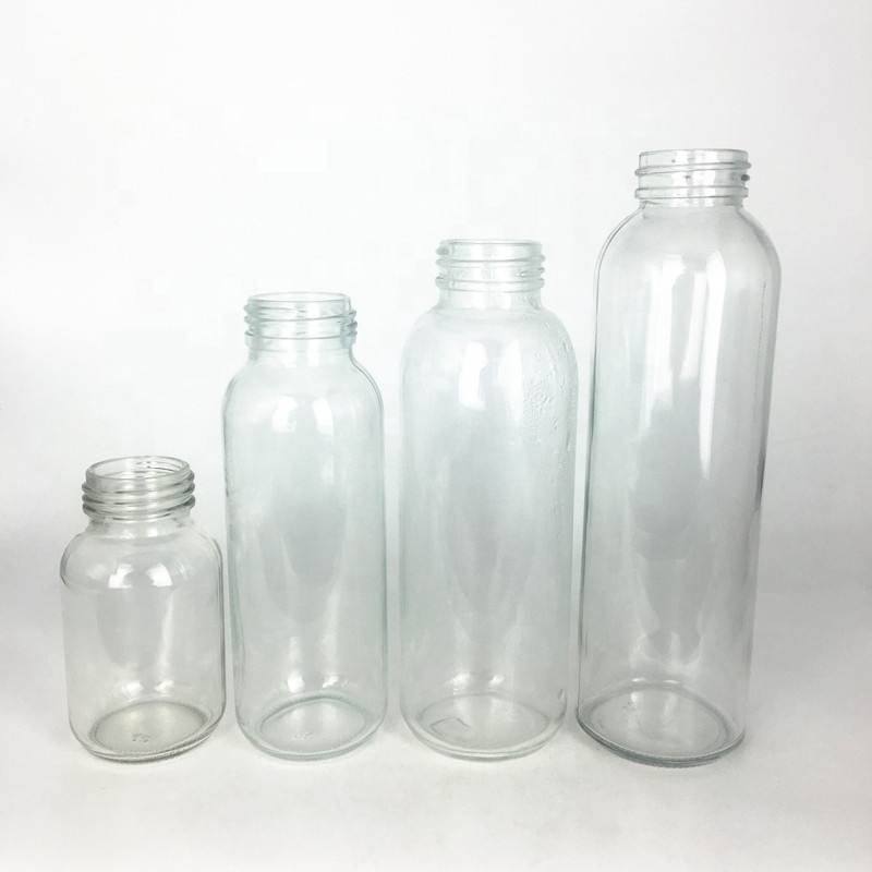 Eco-friendly 150ml 300ml 400ml 500ml glass sports water bottles with custom logo and lid