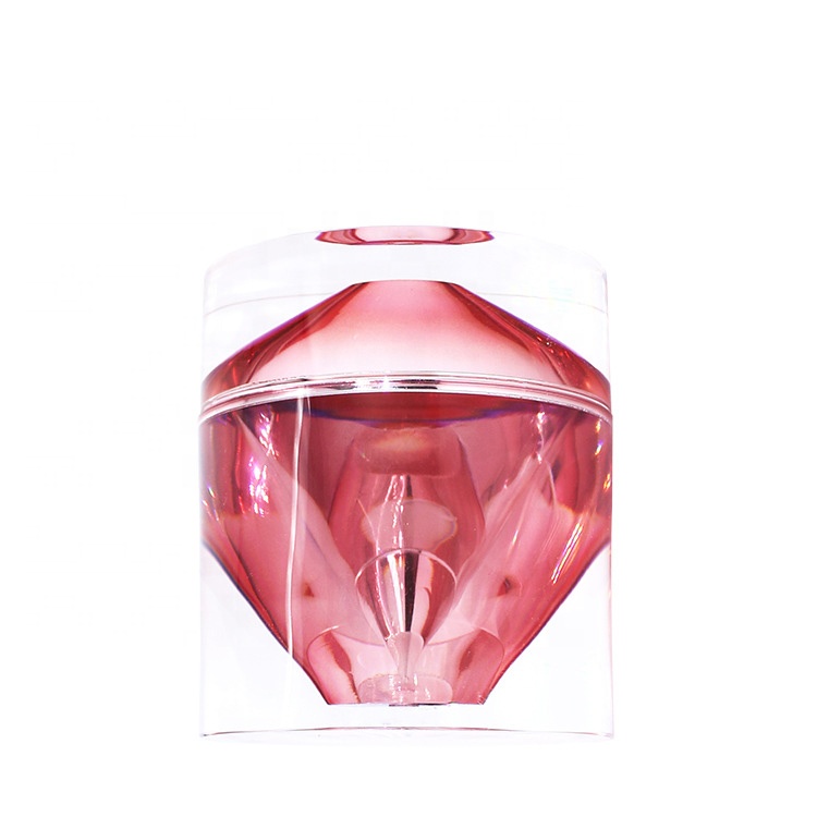 Eco friendly 15g 30g 50g  skincare packaging round acrylic diamond cosmetic cream jar acrylic container