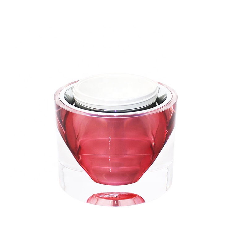 Eco friendly 15g 30g 50g skincare packaging round acrylic diamond cosmetic cream jar acrylic container