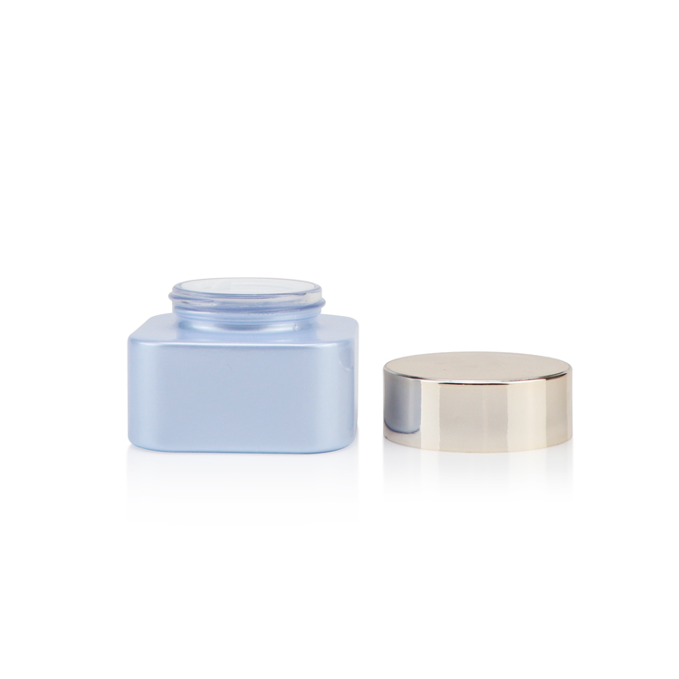 Eco friendly 1oz 40g 30g custom logo cosmetic jar empty blue cosmetic facial cream packaging for sale