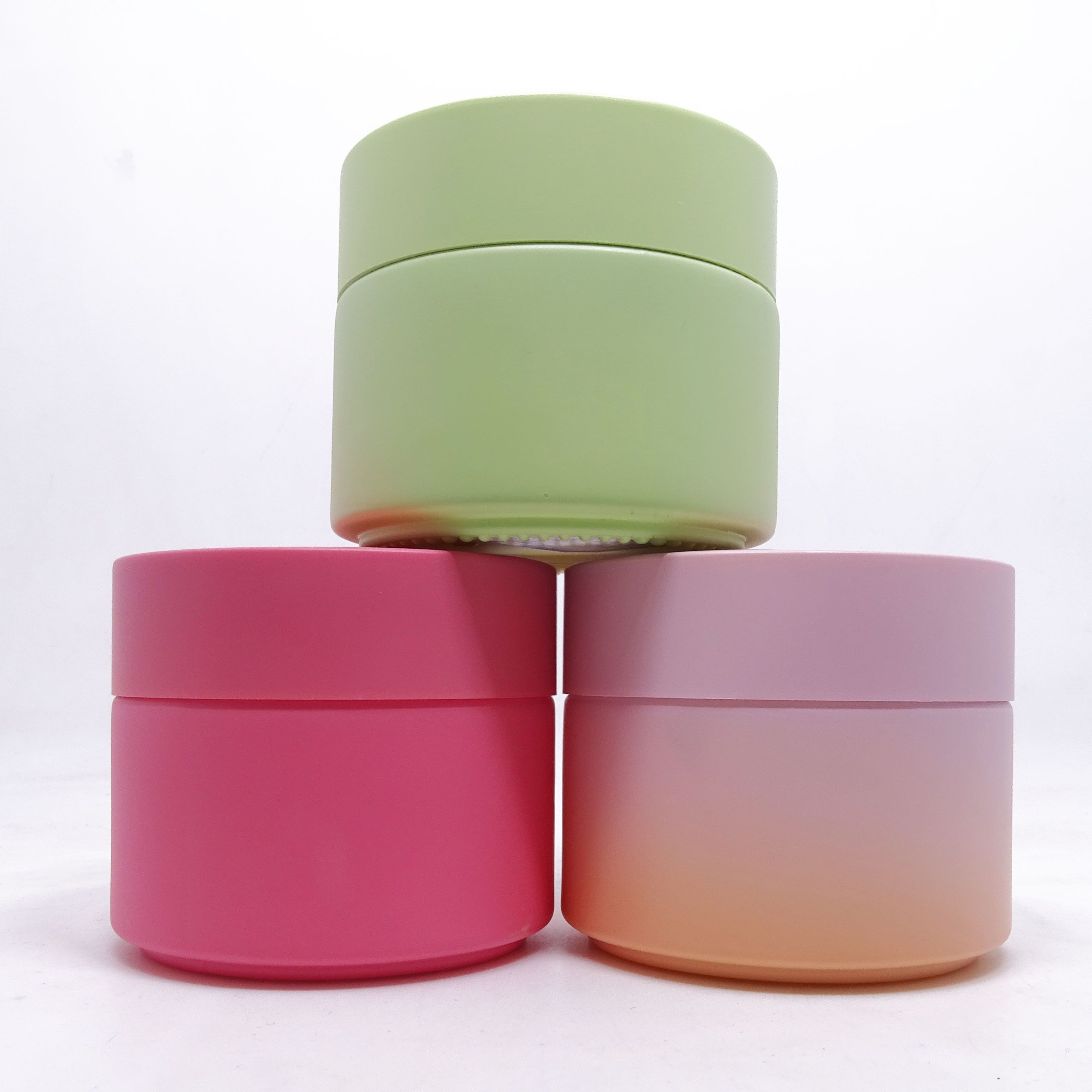 Eco-friendly 20g 30g 50g 100g Flat Cream Cosmetic Container Frosted Round Glass Cream Jar White porcelain Jar for Skincare