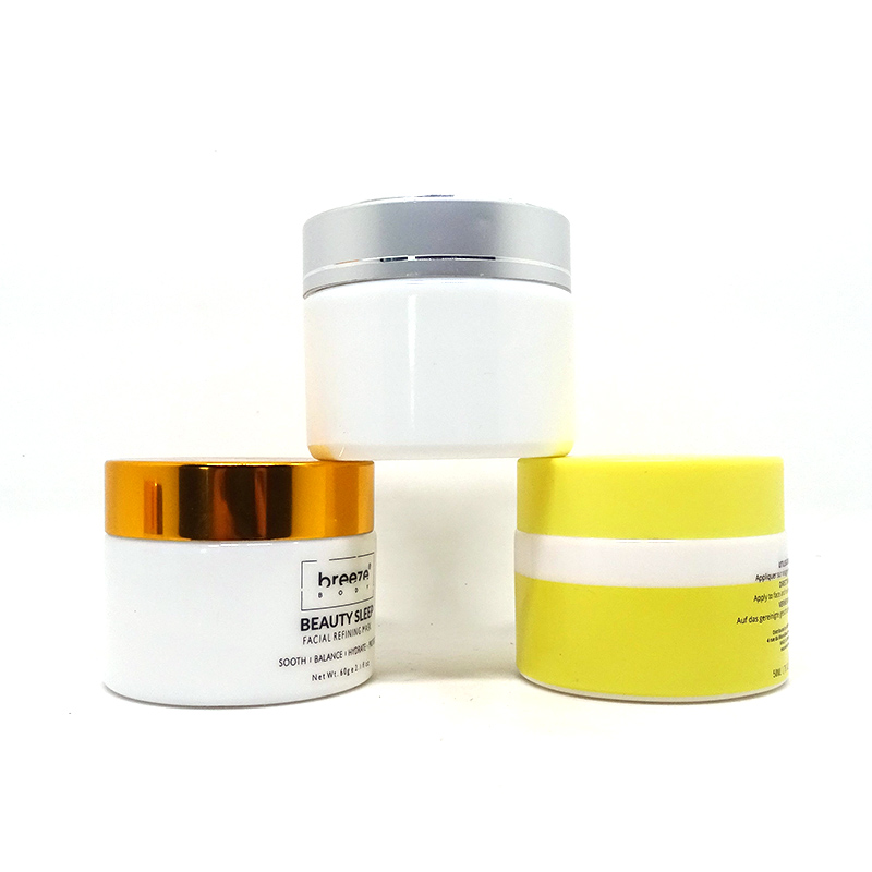 Eco-friendly 20g 30g 50g 100g Flat Cream Cosmetic Container Frosted Round Glass Cream Jar White porcelain Jar for Skincare