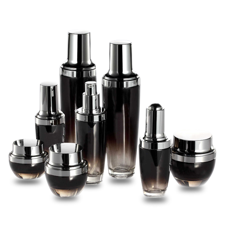 Eco friendly 20g 30g 50g empty round skin care cream cosmetic glass containers with gold plastic cap for makeup