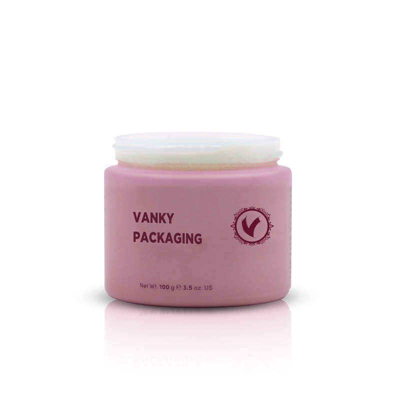 Eco-friendly 30g 50g 100g cream cosmetic container round opal white glass cream jar for skincare