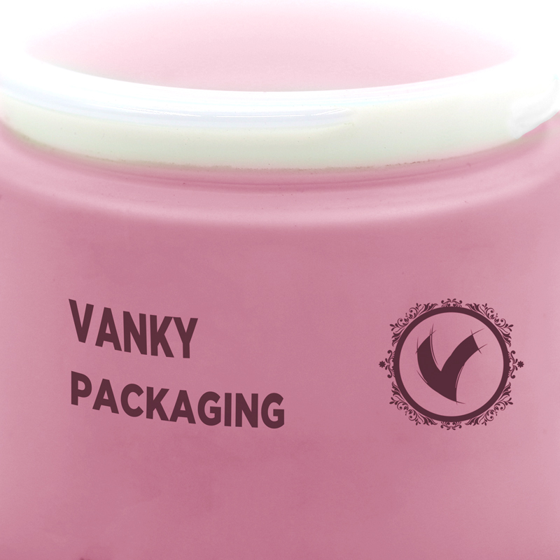 Eco-friendly 30g 50g 100g cream cosmetic container round opal white glass cream jar for skincare