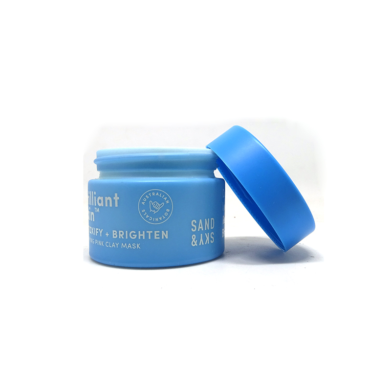 Eco-friendly 30g 50g 100g cream cosmetic container round opal white glass porcelain cream jar for skincare