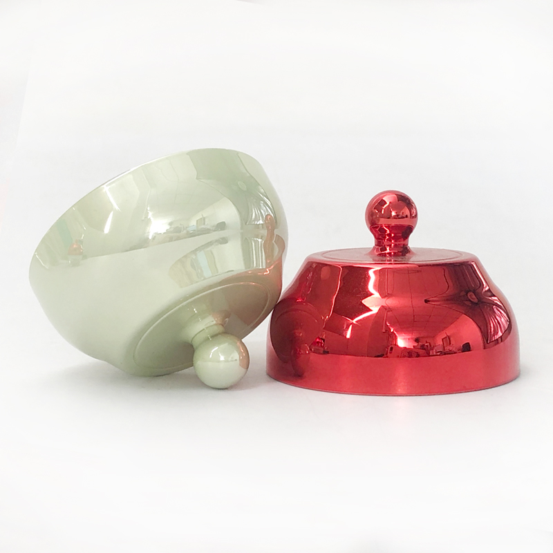 Eco friendly 30g empty round clear night cream container glass frosted cosmetic jar with red crown cap