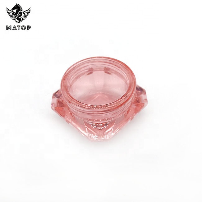 Eco friendly 3g 5g diamond shape plastic cream jar with lid
