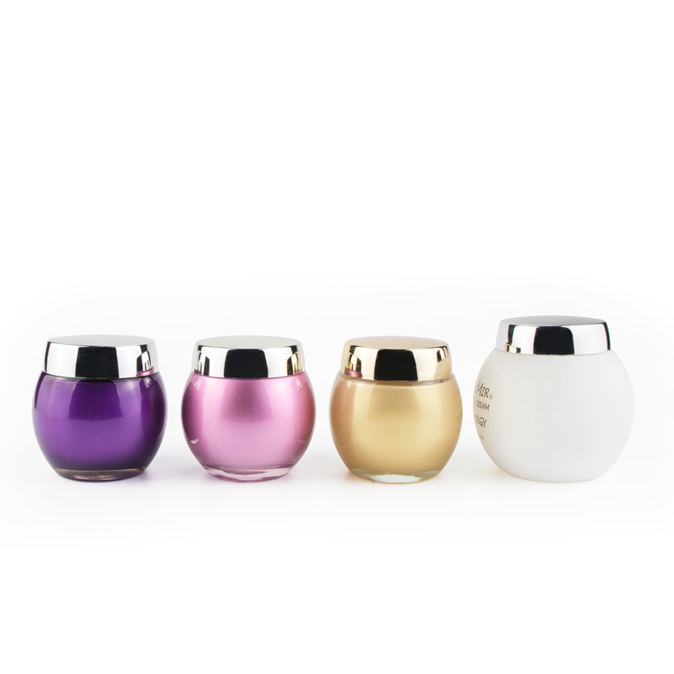 Eco friendly 50 70 120 150 240 330 g ball shape clear cosmetic containers body cream jar cream jars body scrub