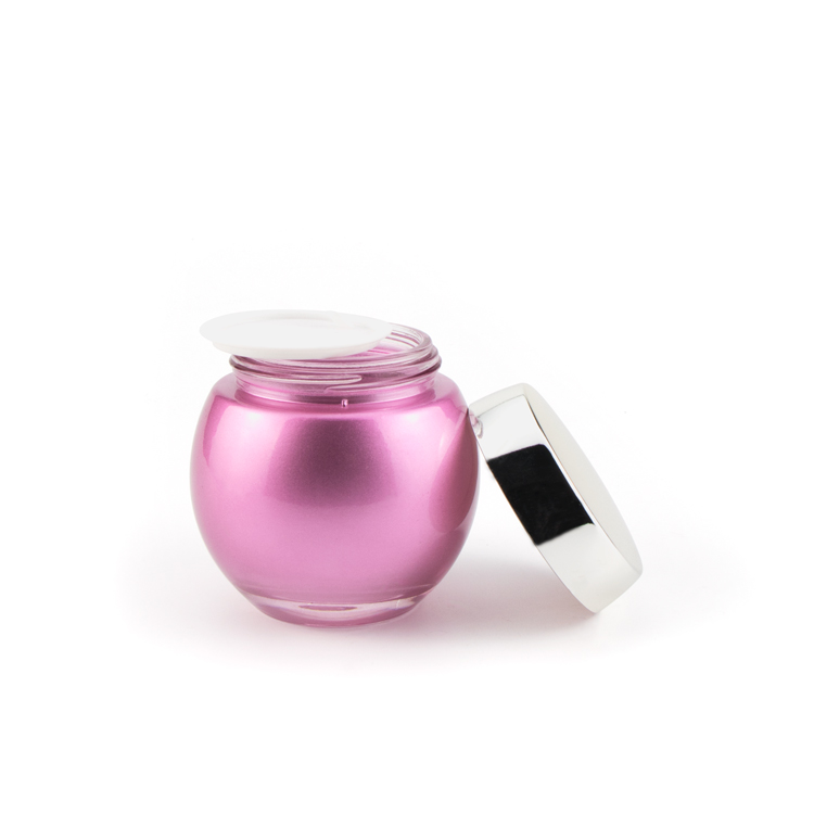 Eco friendly 50 70 120 150 240 330 g ball shape clear cosmetic containers body cream jar cream jars body scrub