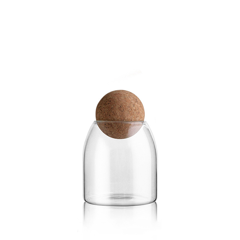 Eco-friendly 500ml 800ml 1200ml glass storage bottle with lid, transparent storage bottle