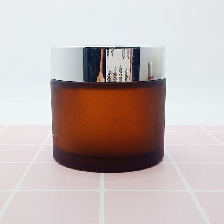 Eco-friendly 50g Cosmetic Container clear Glass Jar for cosmetic packaging