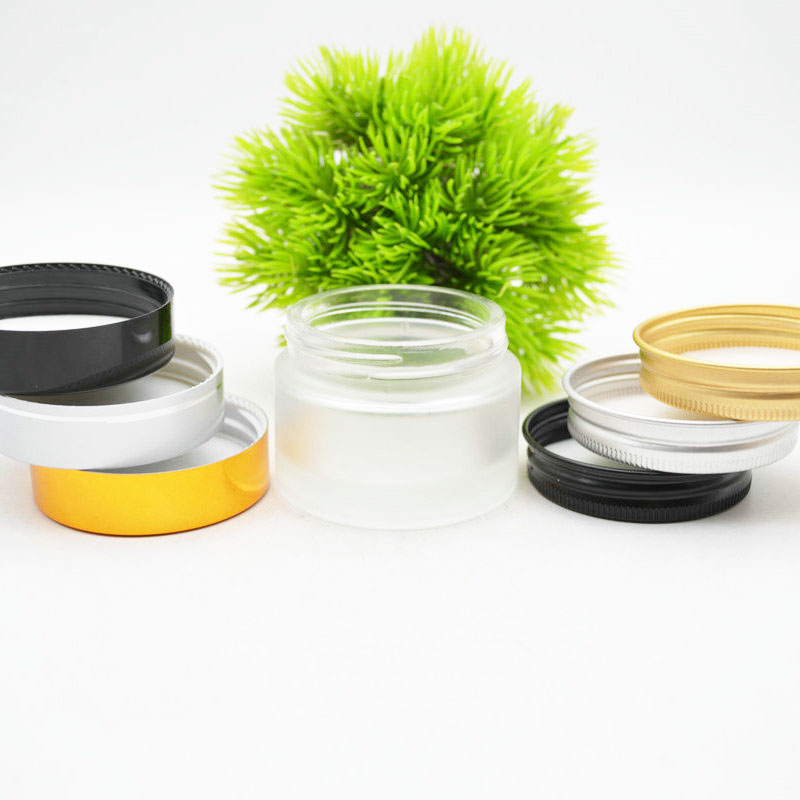 Eco-friendly 50g Face Cream Sleeping Hair Cream Jar with Cap Personal Care Glass Jars
