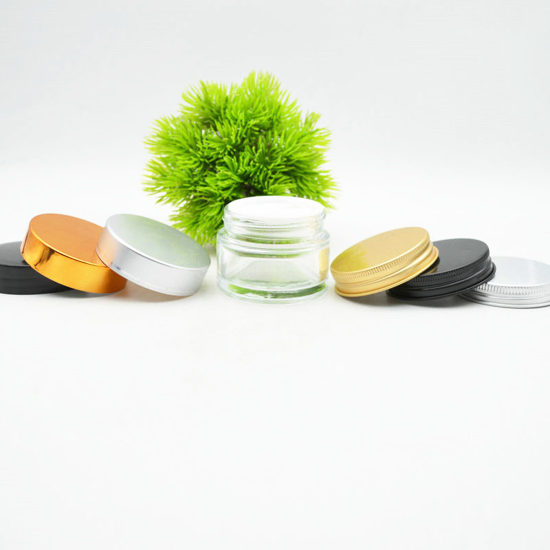 Eco-friendly  50g Face Cream Sleeping Hair Cream Jar with Cap Personal Care Glass Jars