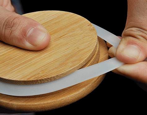 Eco-friendly 80ml 100ml 120ml 150ml 1600ml empty mini clear glass spice storage jar with bamboo cork lid