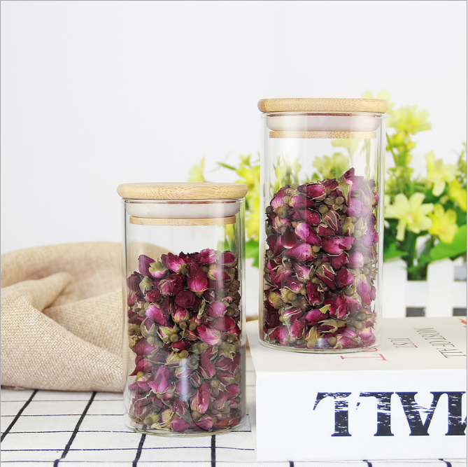 Eco-friendly Borosilicate Honey Candle Peanut Butter Glass Jar Lid