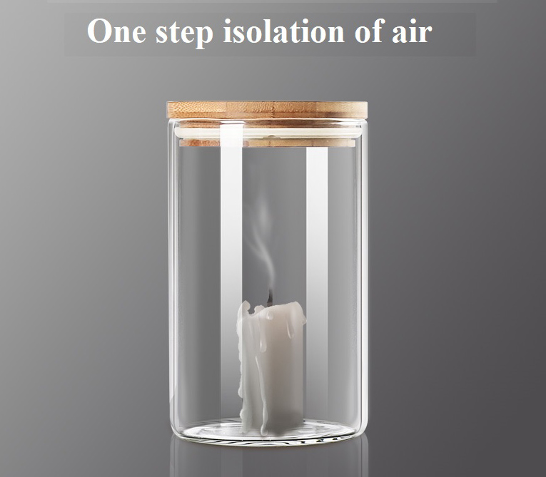 Eco-friendly Kitchen Glass Canisters Glass Storage Jars with Airtight Bamboo Lid