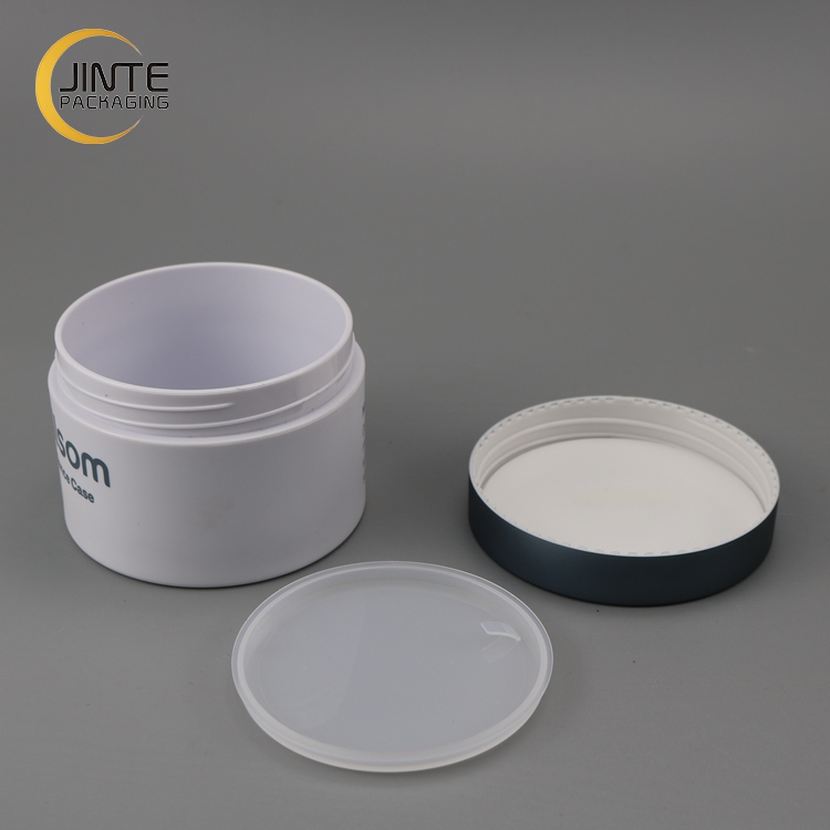 Eco-friendly PETG Plastic Jar, 200ml Matte White Cosmetic Plastic Jar for Cream and Lotion with Printing