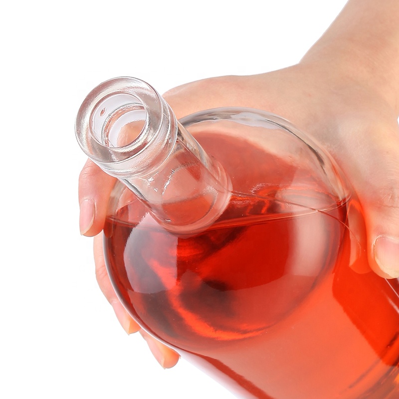 Eco-friendly Portable Drinkware Type Transparent Water Bottle 500ml 750ml liquor whiskey water drink bottle