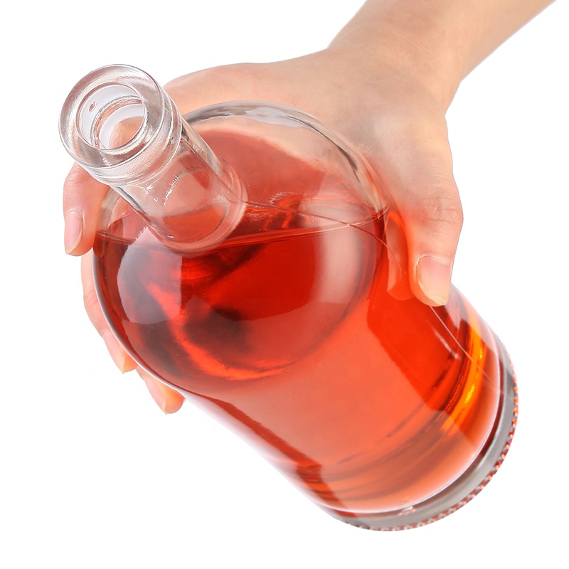 Eco-friendly Portable Drinkware Type Transparent Water Bottle 500ml 750ml liquor whiskey water drink bottle