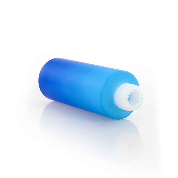 Eco-friendly Round Gradient Blue Porcelain Cosmetic Packaging Set Glass Lotion Serum Bottle And Cream Jar