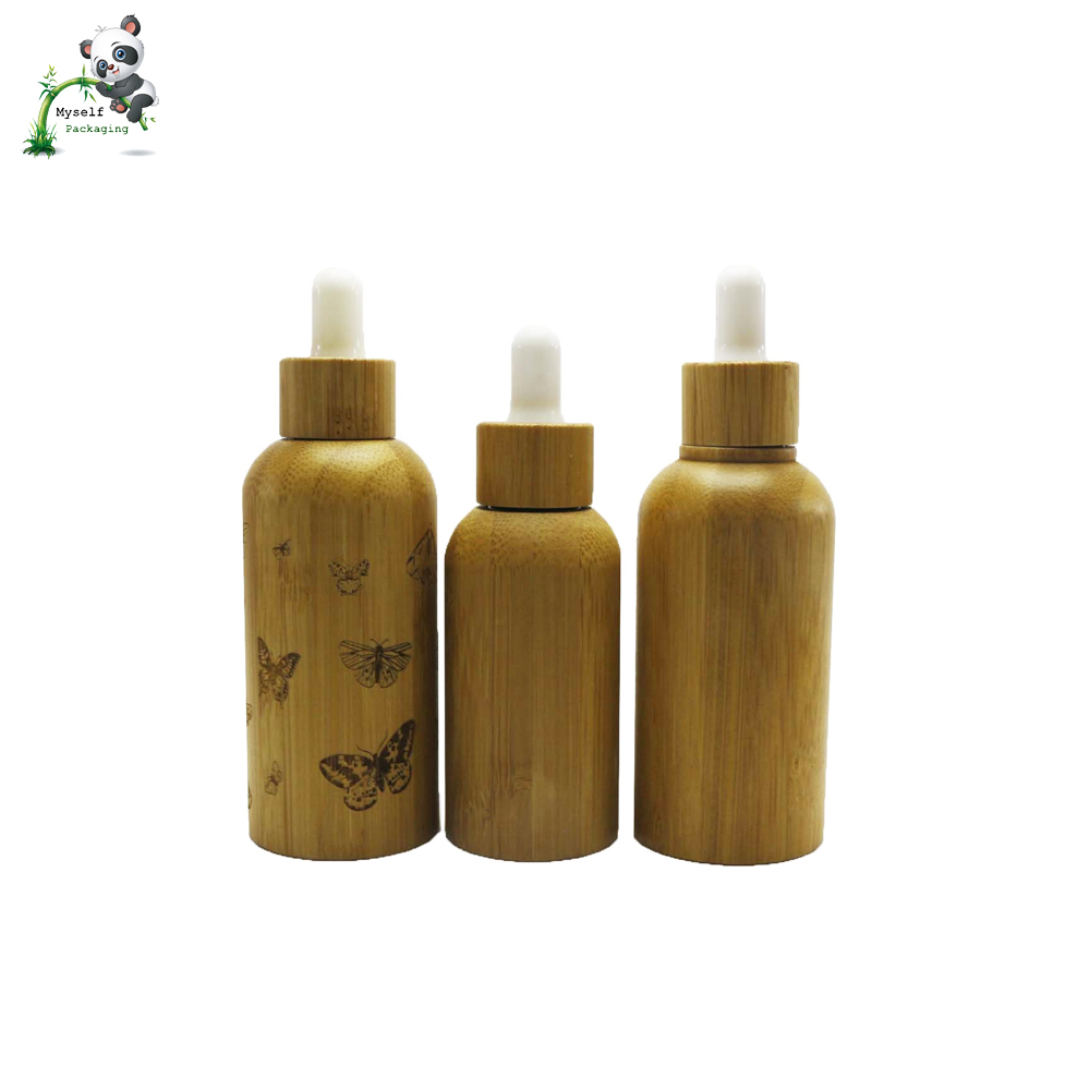 Eco-friendly Skincare Acrylic bamboo container cosmetic 30ml 50ml 100ml face cream container jar airless bottle BP-030T