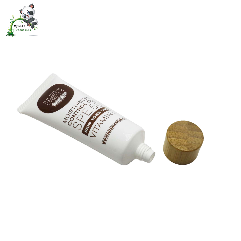 Eco-friendly Skincare Acrylic bamboo container cosmetic 30ml 50ml 100ml face cream container jar airless bottle BP-030T