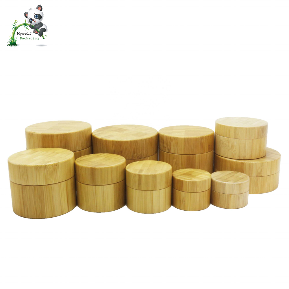 Eco-friendly Skincare Acrylic bamboo container cosmetic 30ml 50ml 100ml face cream container jar airless bottle BP-030T