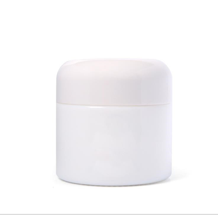 Eco-friendly White Glass Bottle Plastic Cosmetic Cream Jar Container 20g 50g