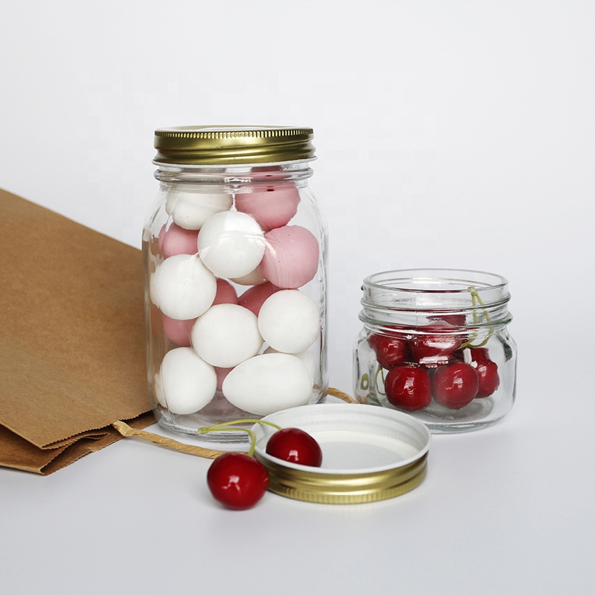 Eco friendly cookie packing mason jar candy sugar storage container jars