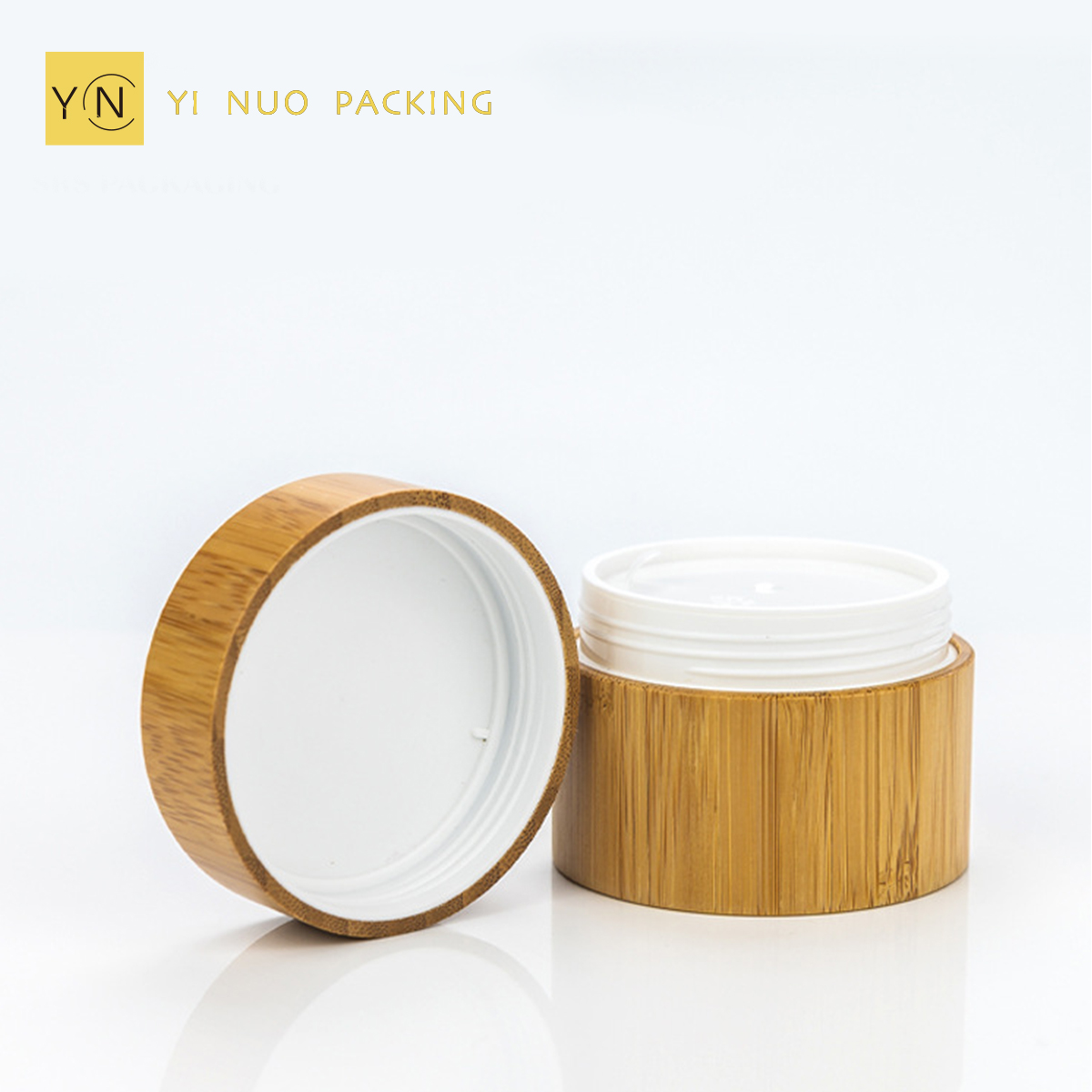 Eco-friendly cosmetic PP inner bamboo jars