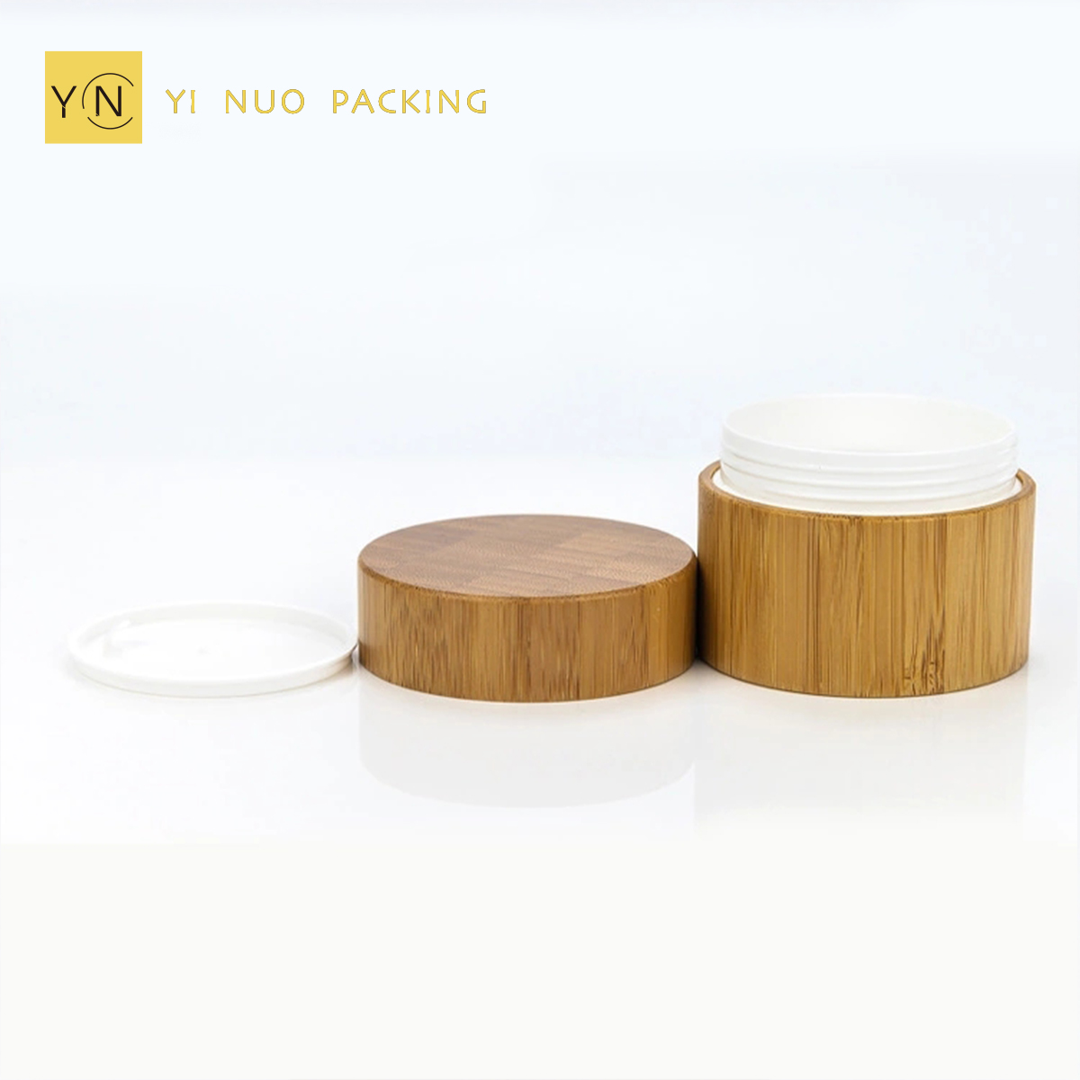 Eco-friendly cosmetic PP inner bamboo jars