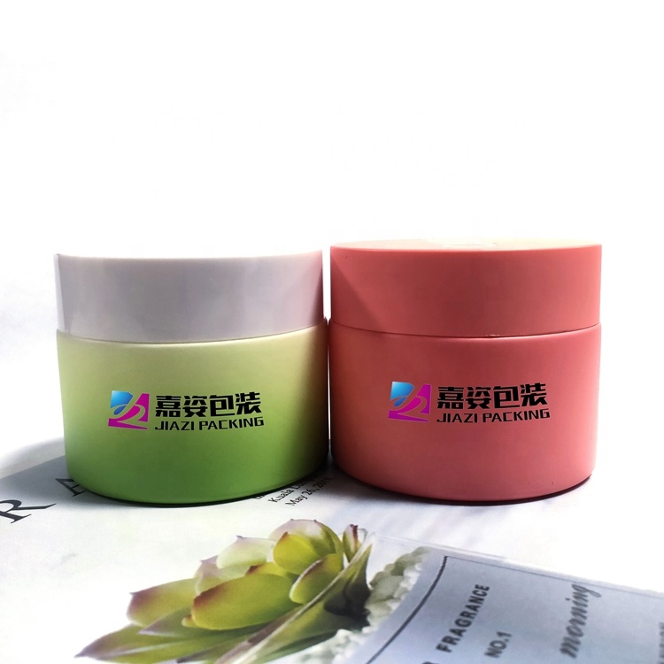 Eco friendly cosmetic clay mask matte green color porcelain glass jar 50ml 100ml with lid wholesale