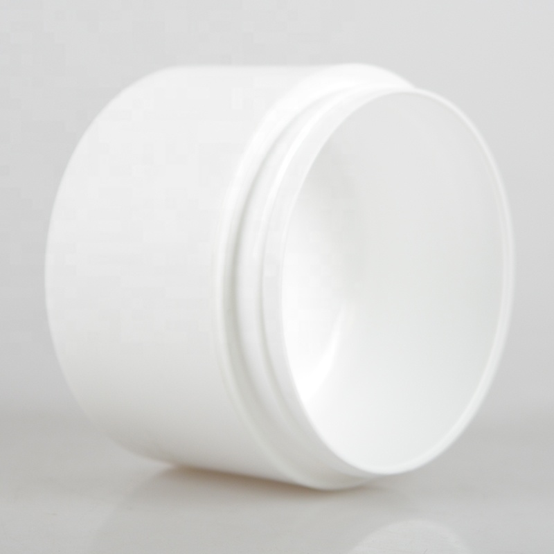 Eco friendly cosmetic containers 5g 15g 30g 50g 100g white plastic Cream Jar with bamboo lid