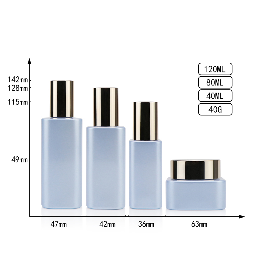 Eco friendly cosmetic containers and packaging 30g 50g 100g clear glass Cream Jar with silver lid