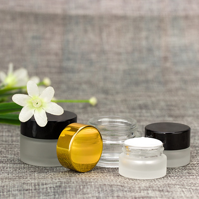 Eco-friendly cream jar wholesale frosted cream jar cosmetic with silk-screen printing