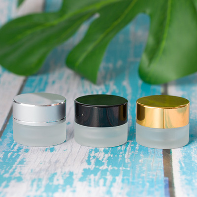 Eco-friendly cream jar wholesale frosted cream jar cosmetic with silk-screen printing