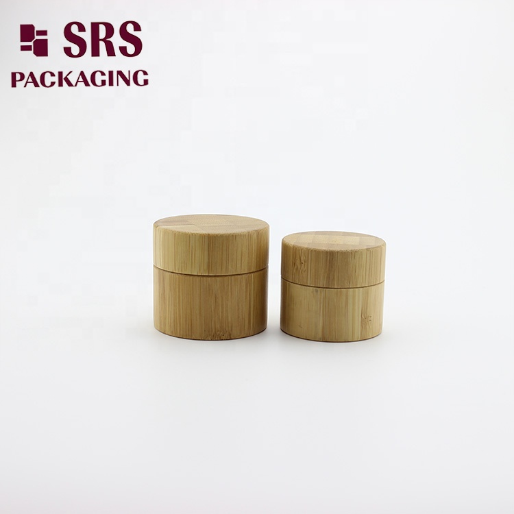 Eco-friendly custom made cosmetic packaging 15g 20g bamboo cream jar wood