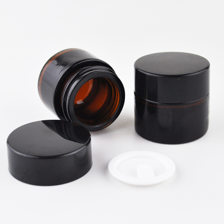 Eco-friendly empty 15ml 30ml 50ml frosted glass cosmetic cream lotion jar 100g
