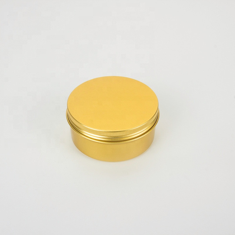 Eco-friendly empty aluminum nice rose gold 1oz round aluminum jar 30ml