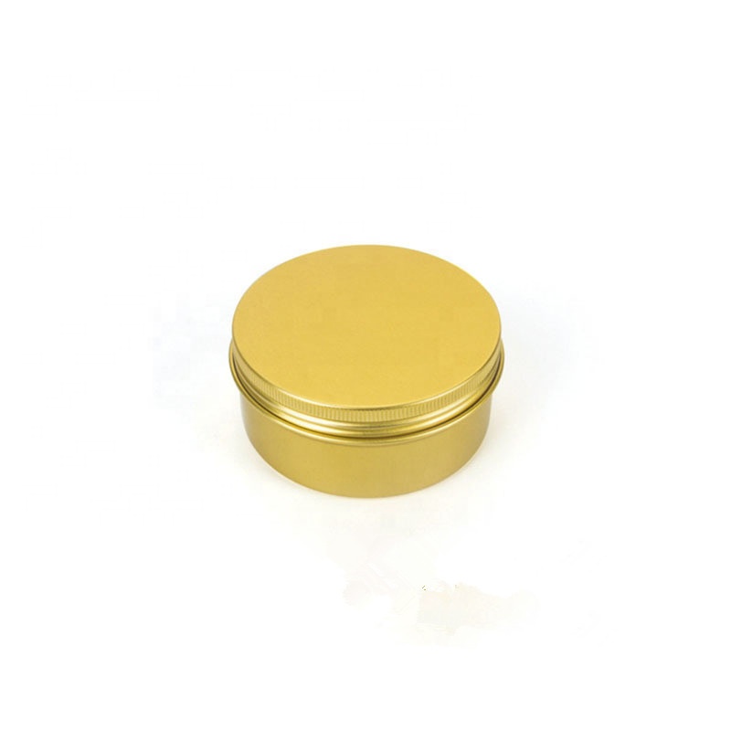 Eco-friendly empty aluminum nice rose gold 1oz round aluminum jar 30ml