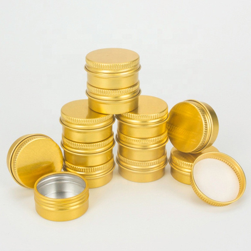 Eco-friendly empty aluminum nice rose gold 1oz round aluminum jar 30ml