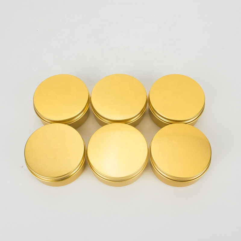 Eco-friendly empty aluminum nice rose gold 1oz round aluminum jar 30ml