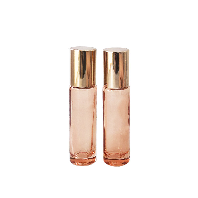 Eco friendly essential oil 10ml roll on glass bottle rose gold cap roller bottle for perfume