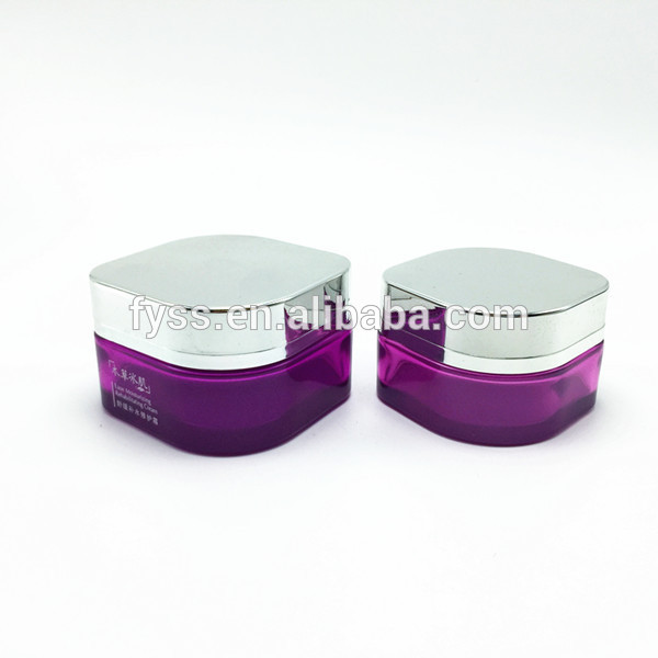 Eco-friendly free custom clear glass cream jar for 50g wholesale